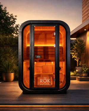 RÖK The Studio — 2-Person Compact Outdoor Cedar Sauna