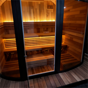 RÖK The Cube — 4–6 Person Outdoor Cube Sauna w/ Harvia Heater