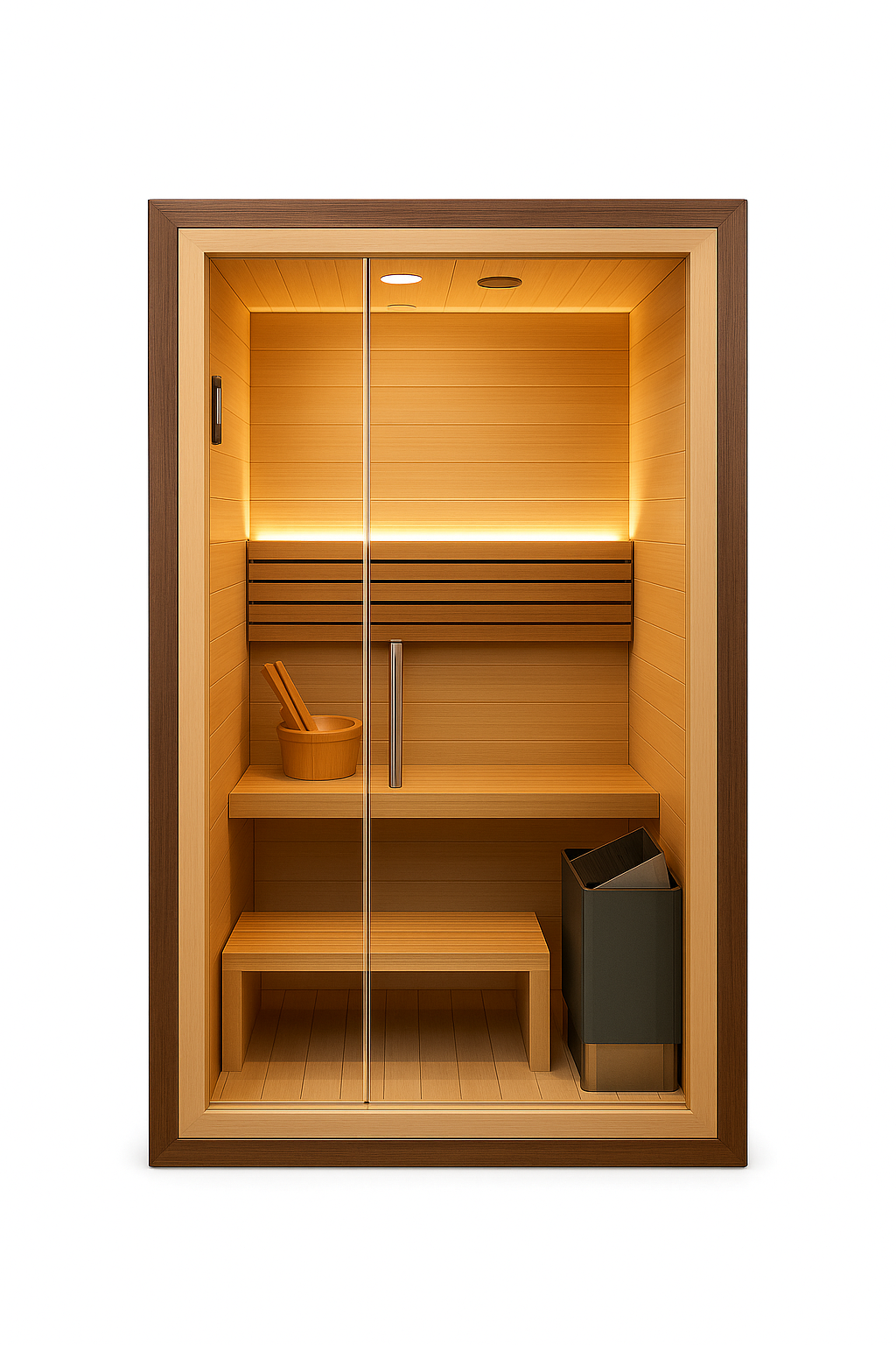 Rok Wellness 2-Person Compact Outdoor Sauna (Hemlock)